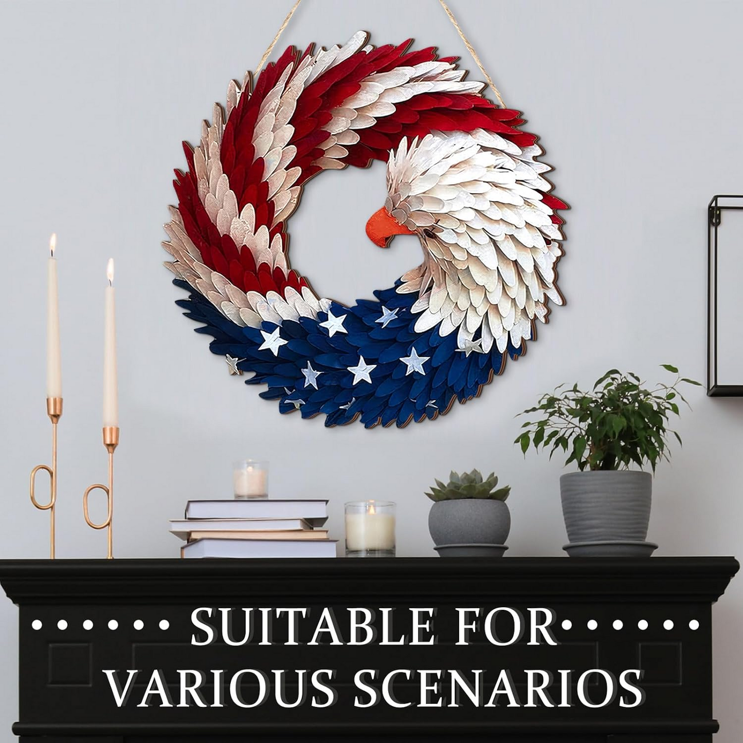 🔥Handmade U.S Eagle 250th Anniversary Patriotic Wreath💖BUY 2 FREE SHIPPING