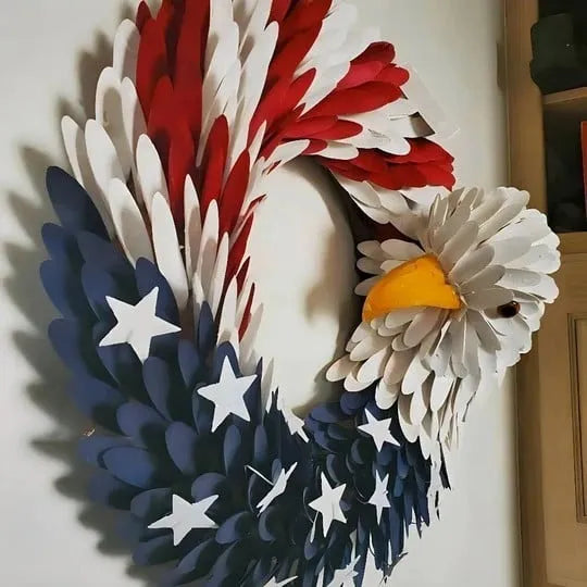 🔥Handmade U.S Eagle 250th Anniversary Patriotic Wreath💖BUY 2 FREE SHIPPING